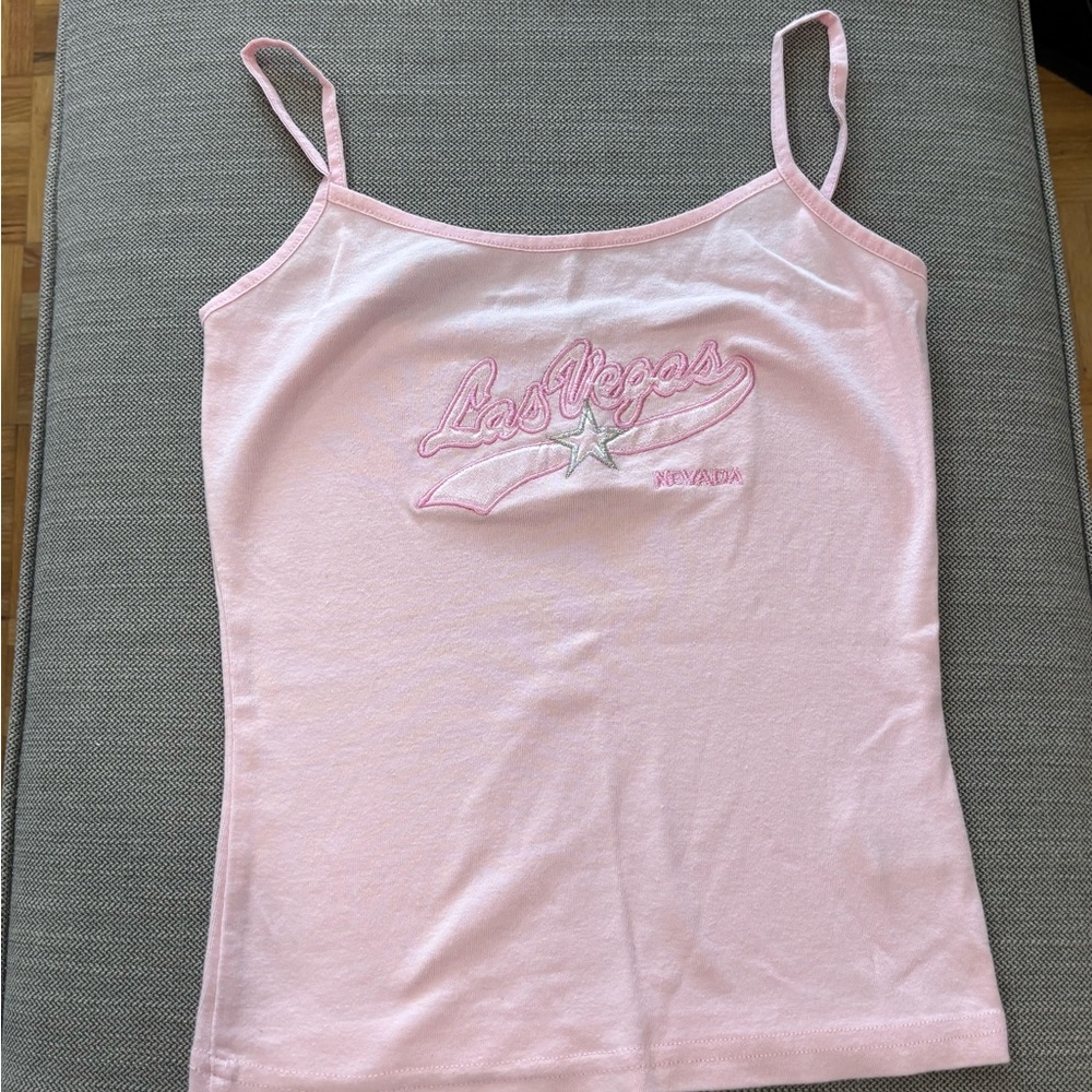 Pink Spaghetti Strap Top